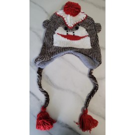 HaT The Original Kids Knit Sock Monkey Hat (Red/Brown, One Size)