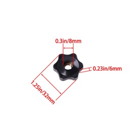 AOMIKITSTU Star Grip Nuts, Pack of 15, Star Head Clamping Knob M8 x 32 mm, Wing Nut, Knurled Grip Nuts for Mechanical Industry, Electronic Equipment