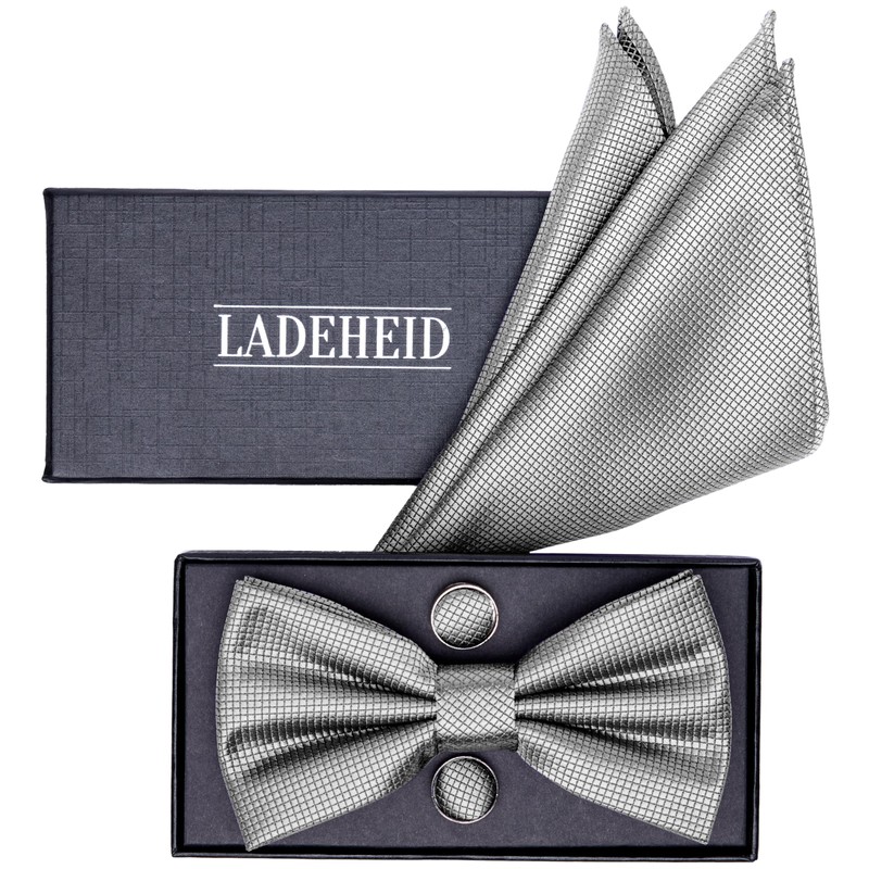 Ladeheid Set BHC Bow Tie with Pocket Square Set Including