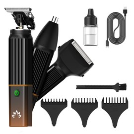 Lanumi 3 in 1 Beard Trimmer Men Set Rechargeable Nose Hair Trimmer Electric Shaver for Mustache Nose Body Face Grooming, Gifts for Men