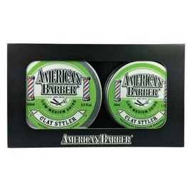 American Barber Low-Medium Shine Clay Styler Duo Pack, 2 count