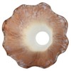 Bieye LS09S Lily Flower Blown Glass Lampshade (White Brown, Opening