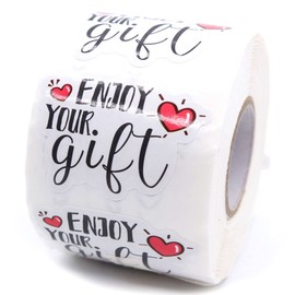 Cute Small Business Stickers,Funny Enjoy Your Gift Business Stickers,Thank You Stickers,Packaging Stickers, Mail Envelopes Shipping Stickers for Small Business,500 PCS