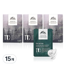 Manhurst Shaving Gel Portable Pouch 10p, 40g, 15 pcs / 맨허스트 쉐이빙젤 휴대용 파우치 10p, 40g, 15개