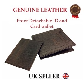 Men's Designer Wallet "J Wilson" 5209 Genuine Real Leather Gents purse Card Brown with Box