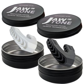 JawTone™ Jaw Exerciser & Full Face exerciser 4 Men & Woman [40&60LB resistance jaw trainer kit] Jaw shaper and Jaw toner to use as a double chin remover, face shaper, double chin exerciser