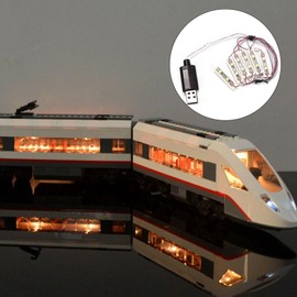 Culnflun ABS Universal DIY LED Light USB Charging Shiny Decoration Brick Beard Type Lamp for Model Making