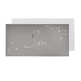 Silver Birthday Christmas Money Wallet and Envelope - Son