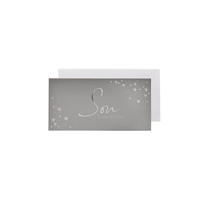 Silver Birthday Christmas Money Wallet and Envelope - Son