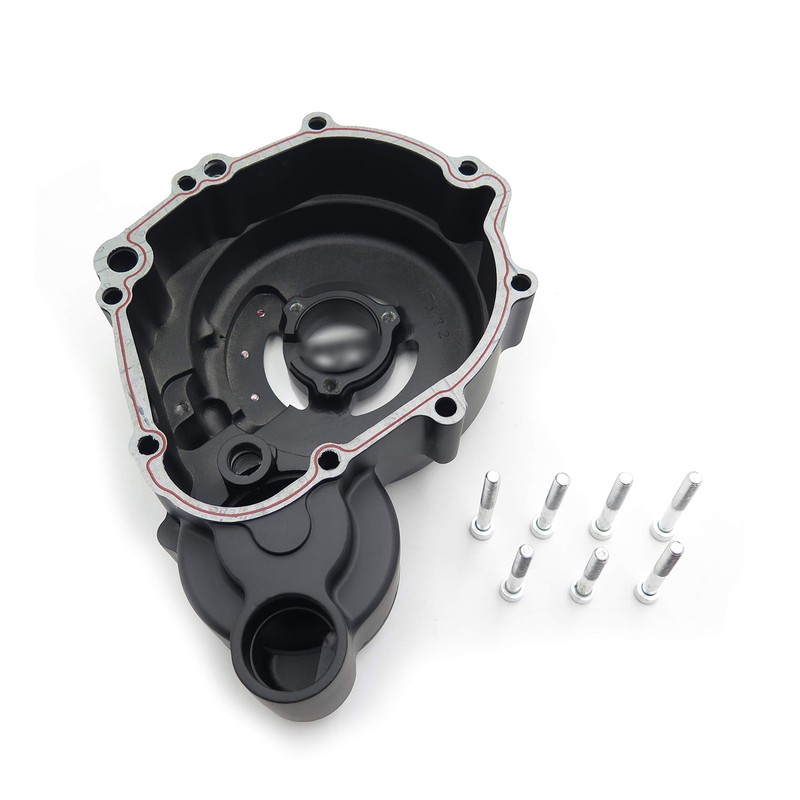 XKMT-Black Left Engine Stator Cover See Through Compatible With '06-'13