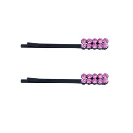 DIY Stylish and Elegant Colourful Crystal Hair Pins Motifs – Different Designs Available – 2 Pair Pack