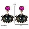 Bohemian Evil Eye Earrings, Black Evil Eye Dangle Earrings for