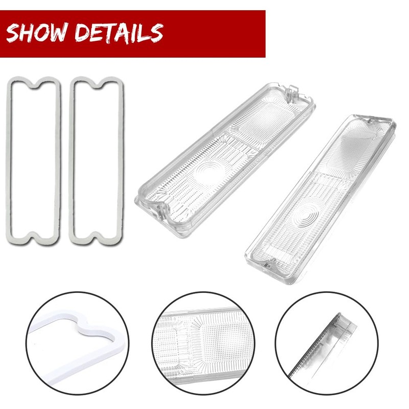 KENRTIR Clear Lens Tail Light Tailight Lamp Lenses with Gaskets
