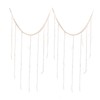 2pcs Hanging Photo Display Wall Decor with Wooden Beads Tassels