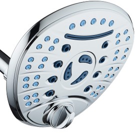 Hotel Spa AquaCare High Pressure 8-setting 7 inch Rainfall Shower Head with Cascading Waterfall and Special Hygienic Anti-clog Nozzles for Cleaner, More Powerful Shower Top American Brand