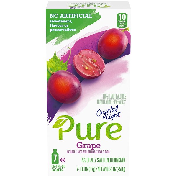 Crystal Light Pure Grape Drink Mix (84 On-the-Go Packets, 12 Packs of 7)