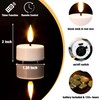 Eywamage White Flameless Wax Tealights with Remote Batteries, Flickering LED