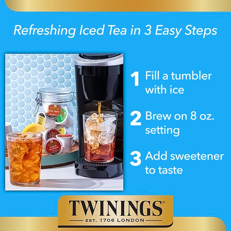 Twinings Earl Grey Black Tea K-Cup Pods for Keurig, 56