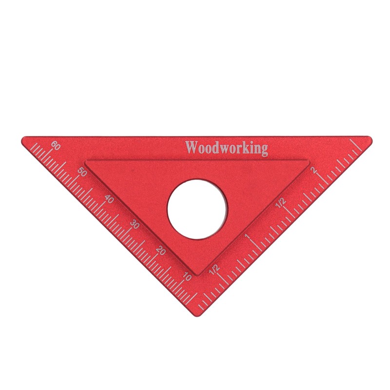 45/90 Degree Aluminum Alloy Angle Ruler High Accuracy DIY Woodworking