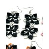 Unbranded Two Tone Floral Dangle Earrings - 3D Printed -