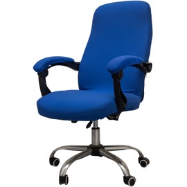 Melaluxe Office Chair Cover with Arm Covers - Universal Stretch Desk Chair Cover, Computer Chair Slipcovers (Size: L) - Royal
