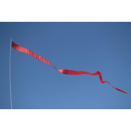 EEZ RV Products 25' Long (Red) Wind Streamer, Great for RVing, Boondocking, Back Yard Wind Sock (1 Piece)