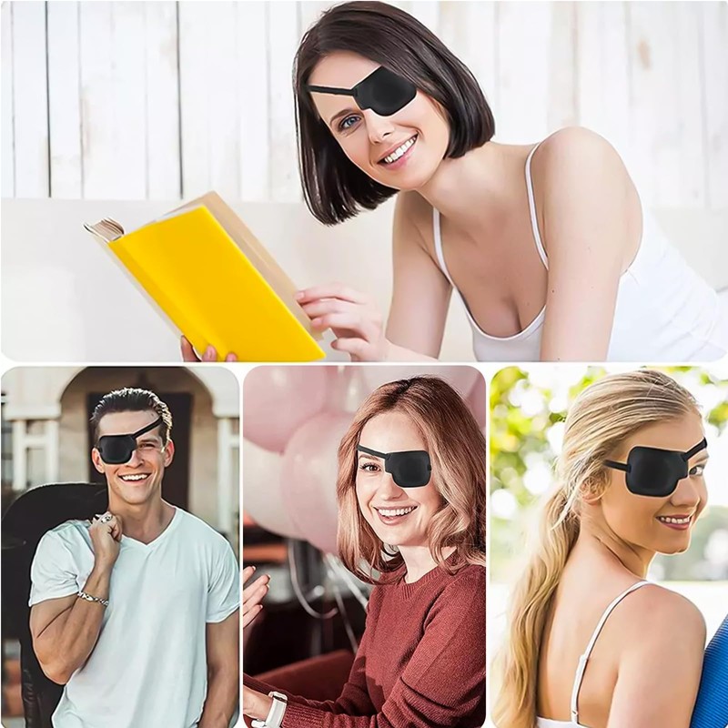 4 pcs Adjustable 3D Eye Patch for Adults -2 Left
