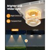 Bridika Solar Fence Lights Outdoor Waterproof, 6 Pack Solar Powered