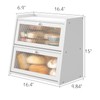 viewcare White Bread Box for Kitchen Counter, Large Bread Box