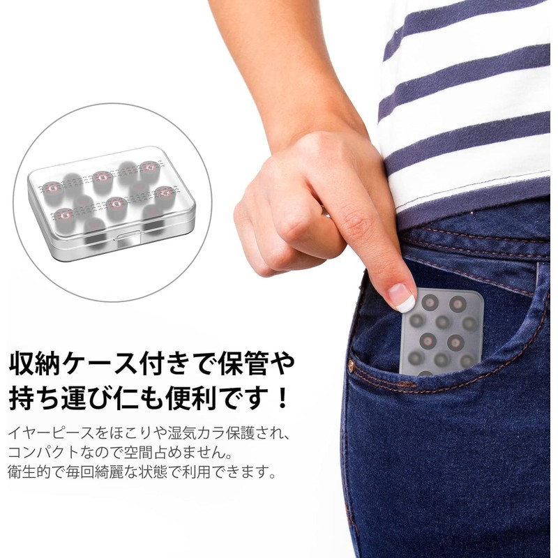 Urethane Ear Tips, Memory Foam, 6 Pairs (M Size), Earphone