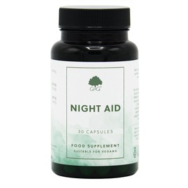 Night Aid | Plant Based Botanical Supplement | Includes l-tryptophan, Magnesium & Vitamin B6| 30 Vegan Capsules | G&G Vitamins