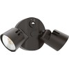 Lithonia Lighting HGX LED 2RH ALO 40K 120 PE DDB M2 HomeGuard Security Flood Lights 1750-2750 Lumens, 2-Light, Photocell Sensor, Dark Bronze