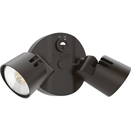 Lithonia Lighting HGX LED 2RH ALO 40K 120 PE DDB M2 HomeGuard Security Flood Lights 1750-2750 Lumens, 2-Light, Photocell Sensor, Dark Bronze