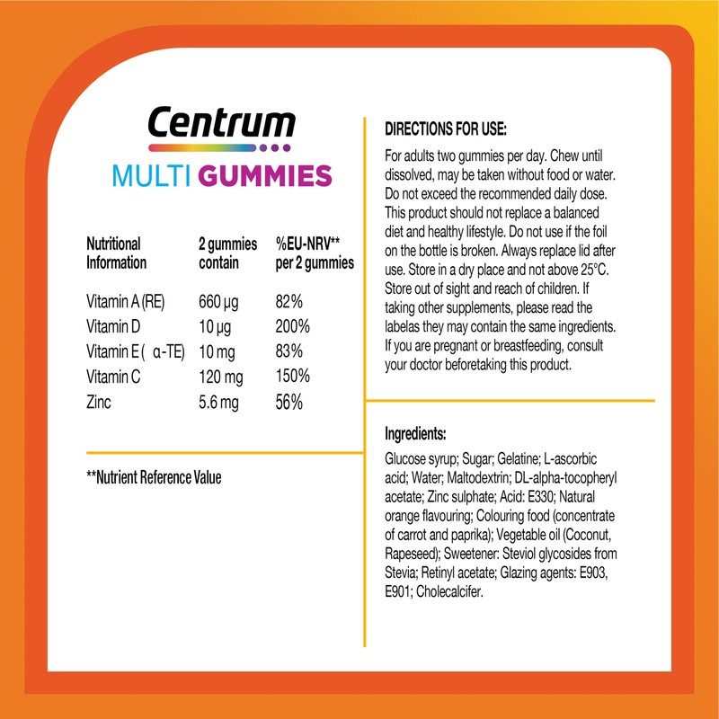 Centrum MultiGummies Immunity Support, Multivitamin Gummies for Men and Women,