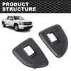 CROSSDESIGN Rear Window Switch Bezels Compatible with Chevy Silverado Sierra