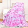 MUGD Soft Blankets Fleece Soft Fuzzy Throw Blanket Pink Warm