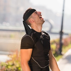 Giantree 3Pcs Tie Headbands for Men, Headbands for Women Head Running Headband, White Headbands Sports Headband, Adjustable Non-Slip for Basketball Running Tennis Athletics for Men Women