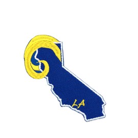 California Ram Horns LA Football Team Embroidered Iron on Patch