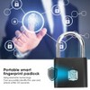 Smart Fingerprint Padlock USB Rechargeable Security LED Lock for Backpack