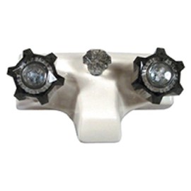 LaSalle Bristol 20351P21 Utopia Parchment Finish 4" Plastic Tub and Shower Diverter with Smoke Handles