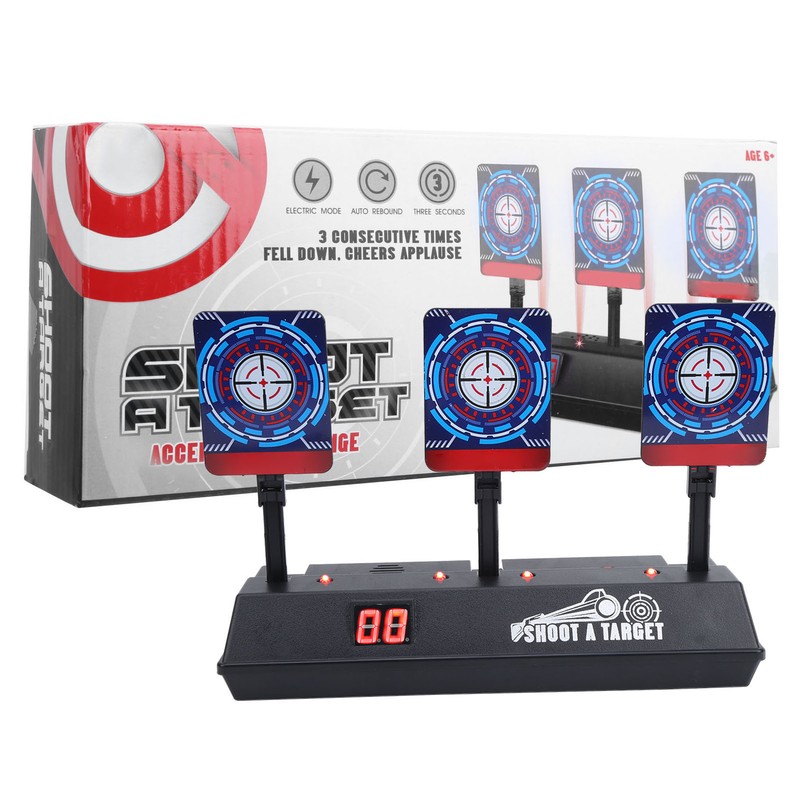 Electronic Shooting Target Auto Reset Scoring Target Sound Light Outdoor
