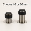 Self-Adhesive Rubber Door Stopper – Stainless Steel Wall Protector with