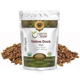 Organic Way Yellow Dock Root Cut & Sifted (Rumex Crispus) - European Wild-Harvest | Organic & Kosher Certified | Vegan, Non GMO & Gluten Free | USDA Certified | Origin - Albania (2 Oz)