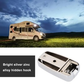 SG Store 2pcs Zinc Alloy Hideaway Hook Folding Coat Hooks 50 x 26 x 13.5mm for Closet Bathroom Kitchen Garage Jacket Towel Keys Silver (Screwless)