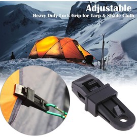 10 Pcs Tarp Clips, Heavy Duty Lock Grip, Reusable Tarp Clamps for for Secures Outdoor Camping, Awnings, Car Covers, Swimming Pool Covers