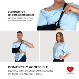 Post Surgery w/L&R Snaps (Blue, 3XL)