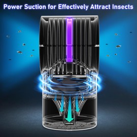 FVOAI Fruit Fly Trap for Indoors, Fly Traps for Home Gnat Traps House Indoor, Indoor Insect Trap with Time Setting, 10 Sticky Glue Boards (Pink)