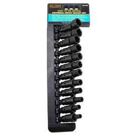 Cal Hawk Tools BISU122M 12 Piece 1/4" Drive Universal Swivel Impact Metric Socket Set