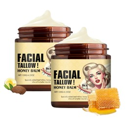 2 piezas de sargo de ternera batida y bálsamo de miel, humectante facial de caldo, crema facial con acabado de hierba alimentada con pasto