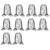 Drawstring Bag Backpack Shoulder Bag Silver Reflective Carry Bag Various